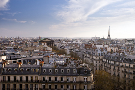 巴黎艾菲尔铁塔，法国 欧洲与全景