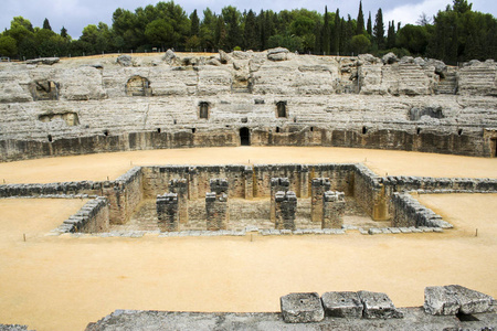 西班牙安达卢西亚古城谷子古罗马圆形剧场遗址
