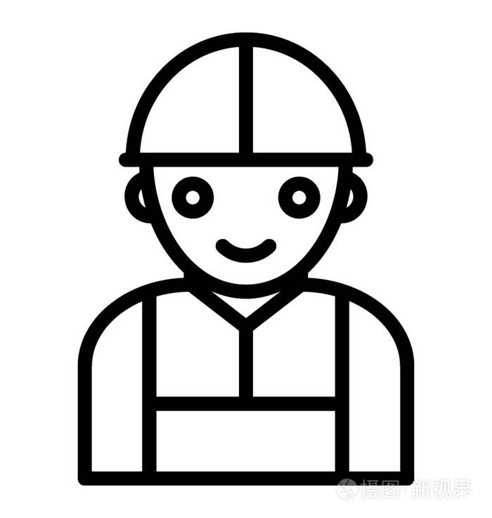 工业工人图标设计头像