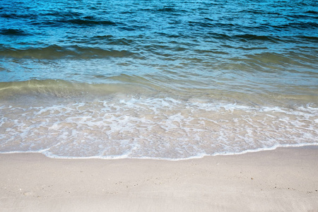 夏季海滩上的海浪