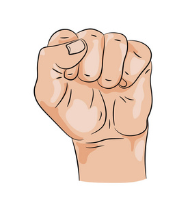 拳头手势图片