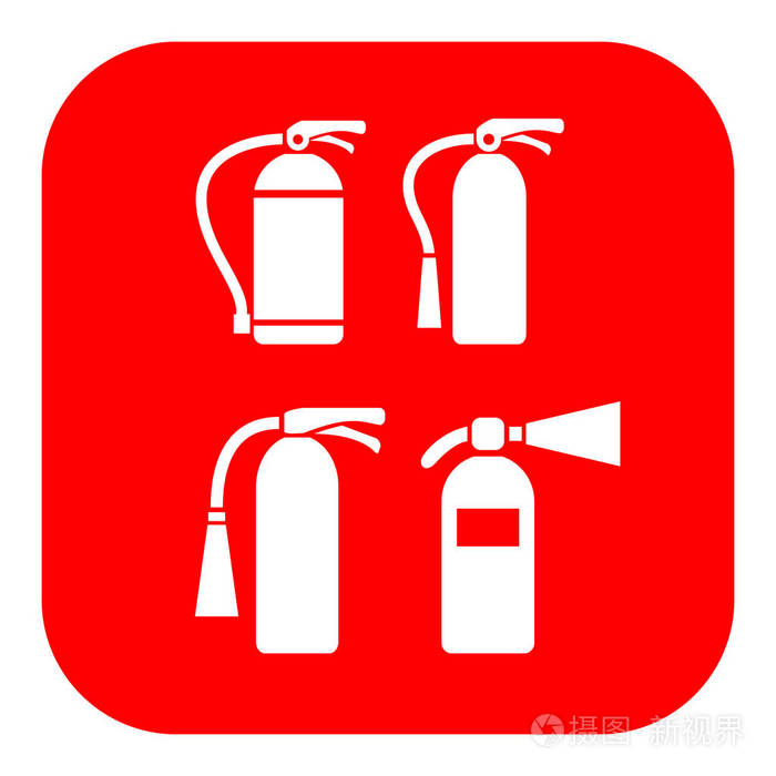 灭火器矢量图标