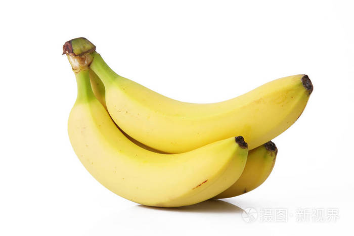 在白色背景上的香蕉