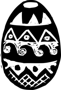 复活节彩蛋的木刻插图