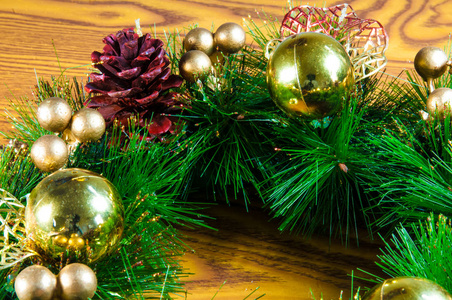 圣诞节的背景和装饰在木新年