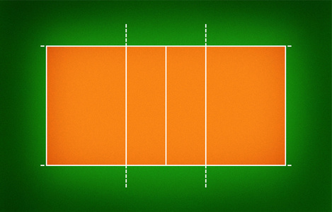 气排球场画线图图片