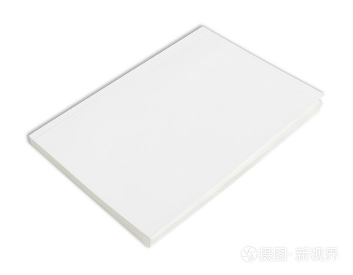 白色封面的空白书