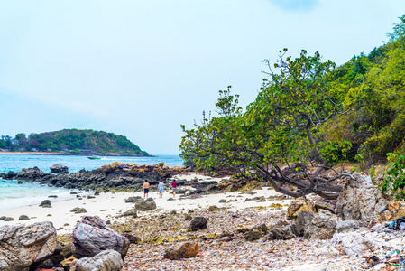 在柯兰岛海滩场景 艾海滩泰国