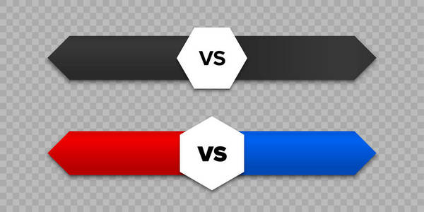 vs 与字母和箭头矢量图标照片