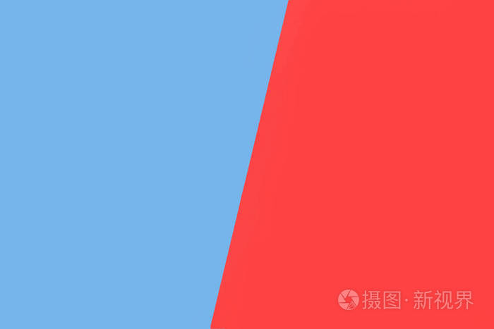 彩色纸张背景的两种颜色蓝色和红色