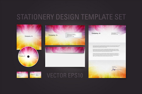 炫彩矢量信纸设计模板集图片