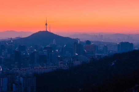 首尔城市地平线日出, 韩国