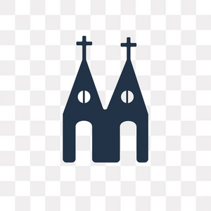 教会矢量图标隔离在透明的背景 教会透明度的概念可以使用web 和移动相似素材图片 摄图新视界