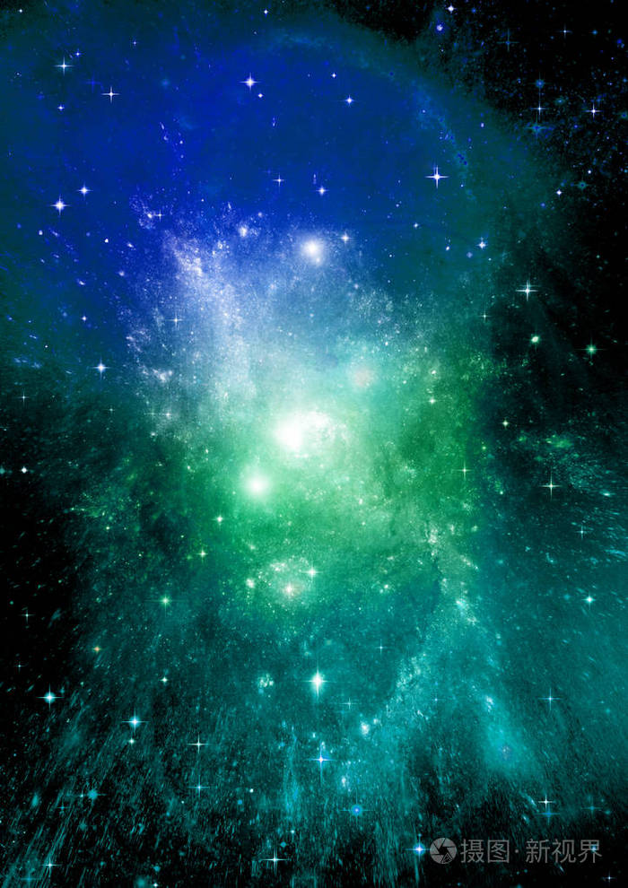 行星和星系在这个由美国国家航空航天局提供的图像元素