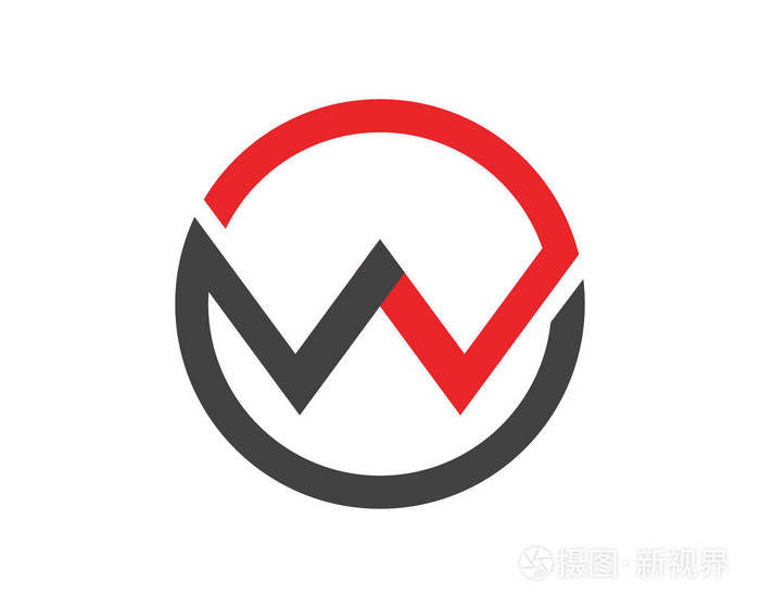 w 字母商业标志和符号模板插画-正版商用图片06590r-摄图新视界