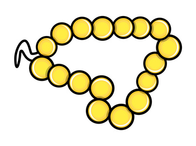 项链珠子珠子项链-卡通矢量图照片