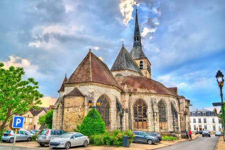 圣十字教堂在 Provins, 法国