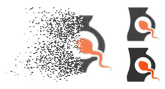 分解点半色调人工授精图标