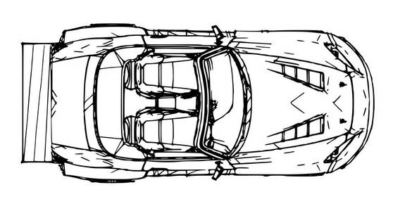 股票k线图跑车手绘线型图形中的股票插图照片