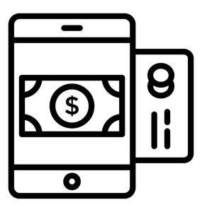 手机与美元符号描绘移动银行