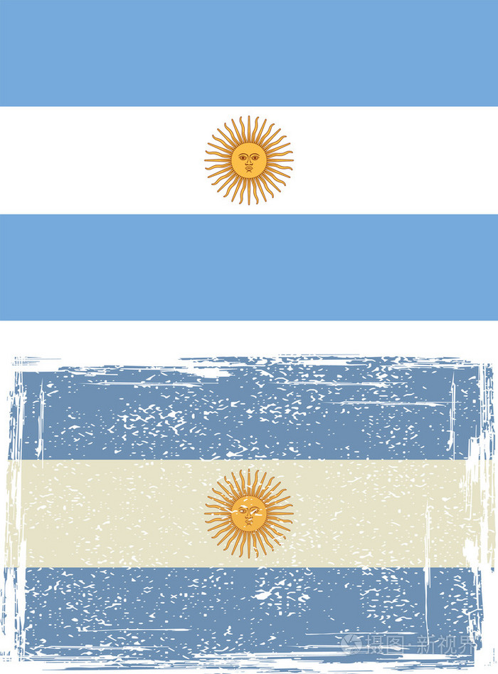 阿根廷 grunge 的标志.矢量插画