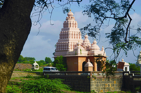 风景秀丽的寺庙, Sangameshwar, 靠近 Tulapur, 马哈拉施特拉邦印度
