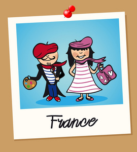 法国旅行宝丽来照片