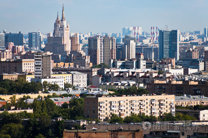 莫斯科市的全景
