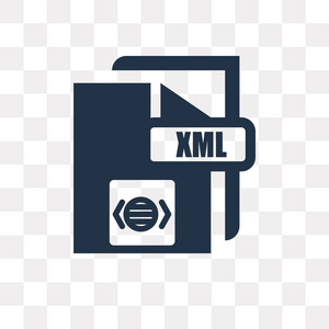xml 矢量图标在透明背景下隔离, xml 透明概念可用于 web 和移动