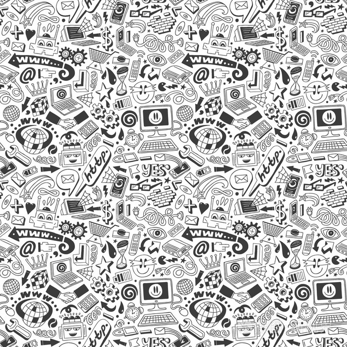 web 涂鸦无缝背景