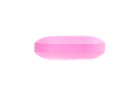 孤立的一个粉红色医疗丸