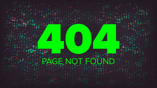 404错误向量。错误404页找不到创意模板。问题断开概念说明