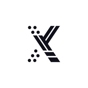 不可能的矩形矢量徽标字母 x x 字母设计矢量条纹和圆圈照片