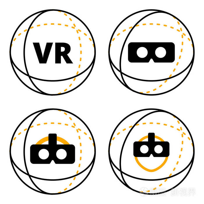 球面平坦向量中的 vr 图标