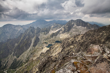 美丽的湖的相片在高 Tatra 山, 斯洛伐克, 欧洲