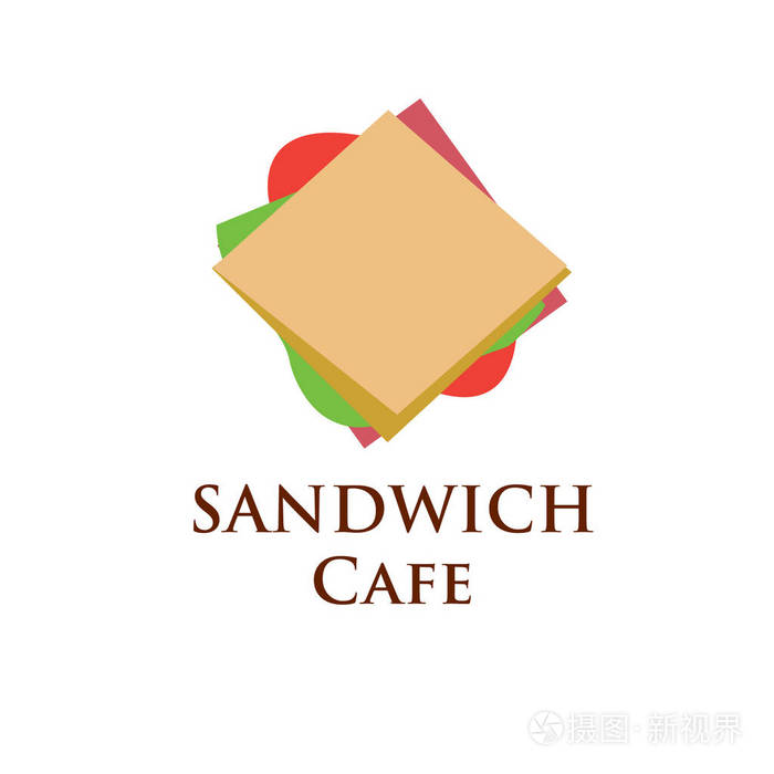 矢量标志三明治咖啡厅和餐厅插画-正版商用图片066tla-摄图新视界