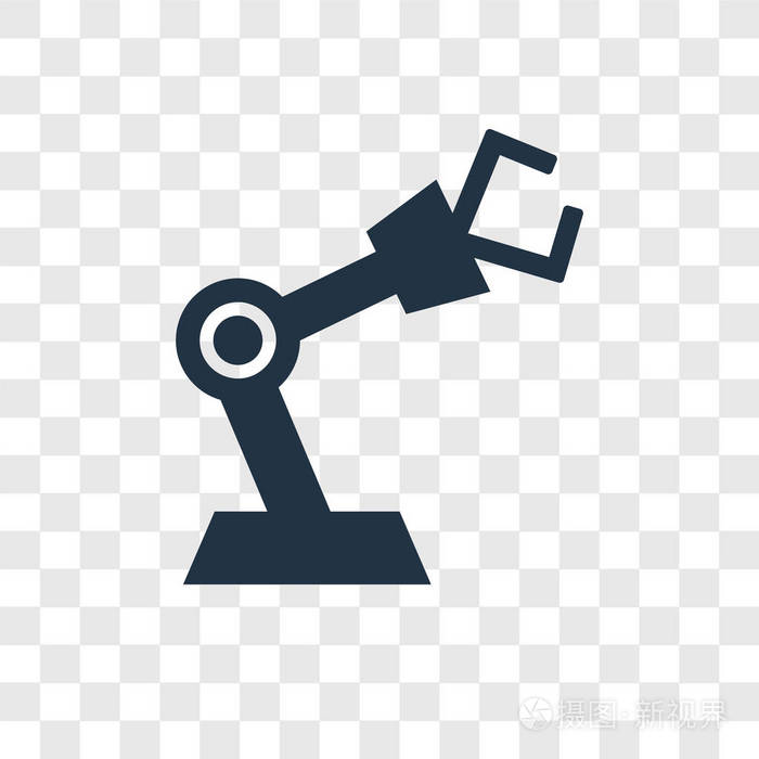 机器人矢量图标隔离在透明背景下, 机器人透明度徽标概念