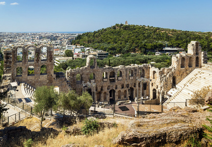 剧场 herodes atticus 雅典