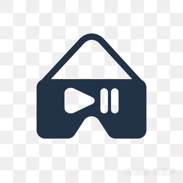 vr 矢量图标隔离在透明背景下 vr 透明度概念可用于 web 和移动