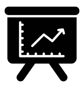 白板上的折线图是数据可视化的图标