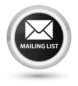 邮件列表主要黑色圆形按钮