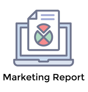 市场报告或市场调查报告图标图片