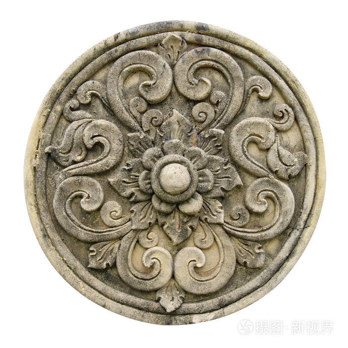 莲花花石头雕刻品包括剪切路径照片-正版商用图片0680jo-摄图新视界