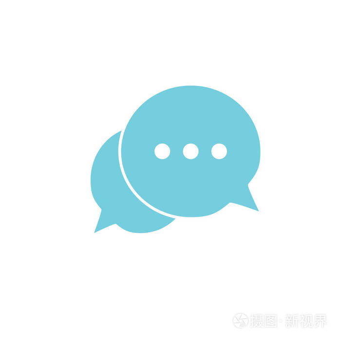 聊天图标.语音气泡图标.消息符号.矢量插画, 平面设计