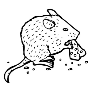 老鼠吃奶酪插图栅格版