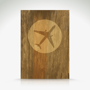 飞机图标上木材纹理
