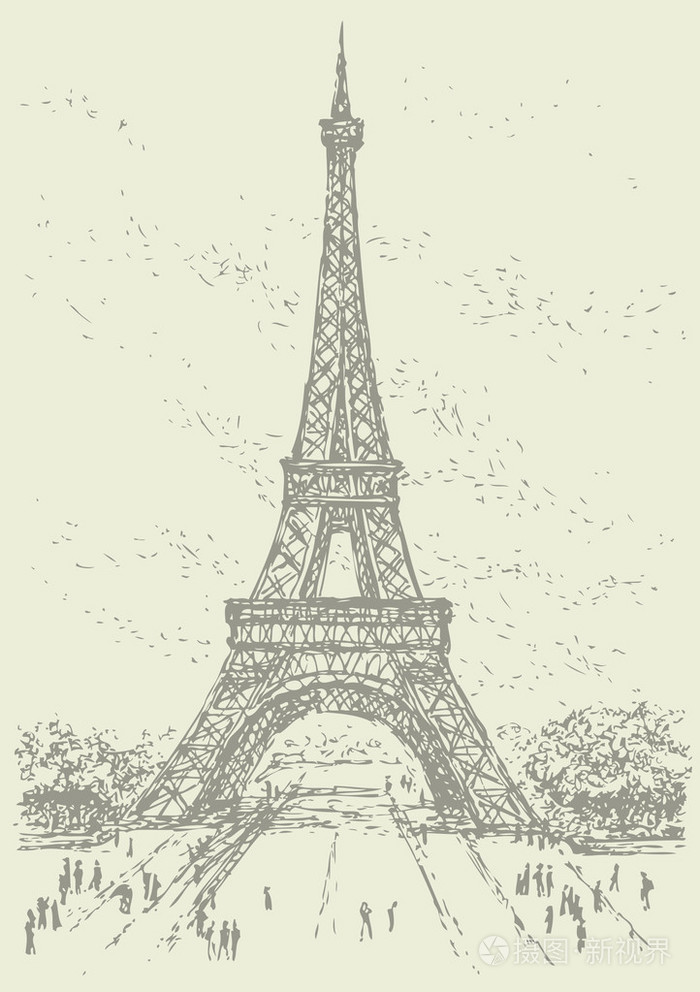 在巴黎的埃菲尔铁塔法国