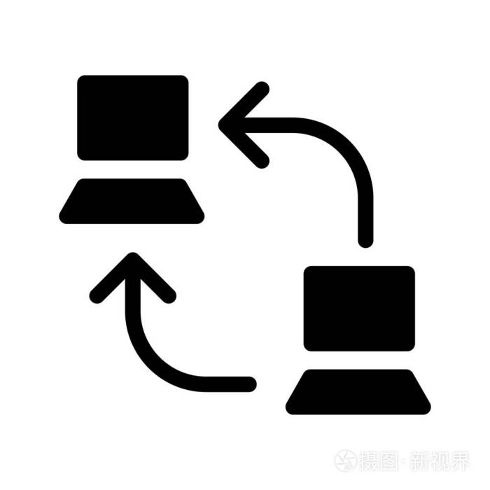 网络共享图标矢量图示