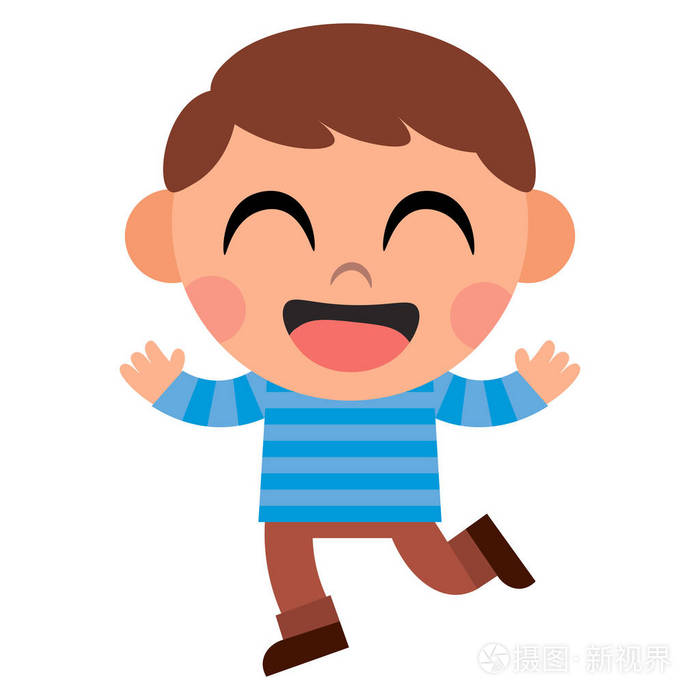 卡通可爱的孩子孤立