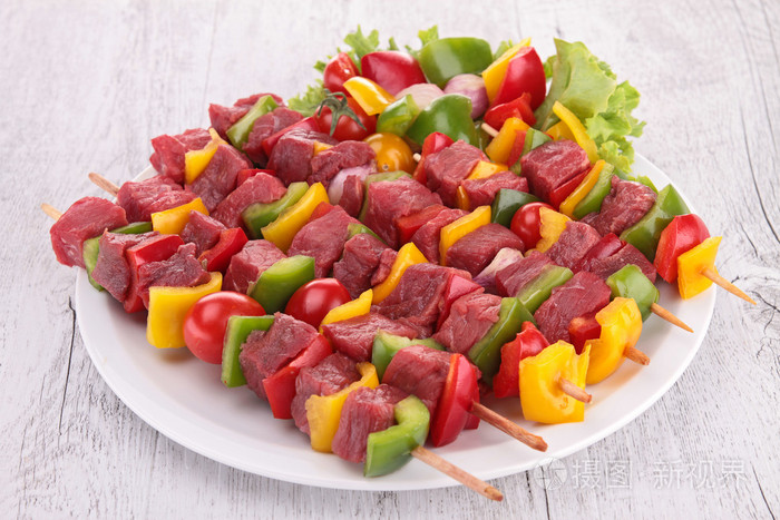 生牛肉烤肉串和成分